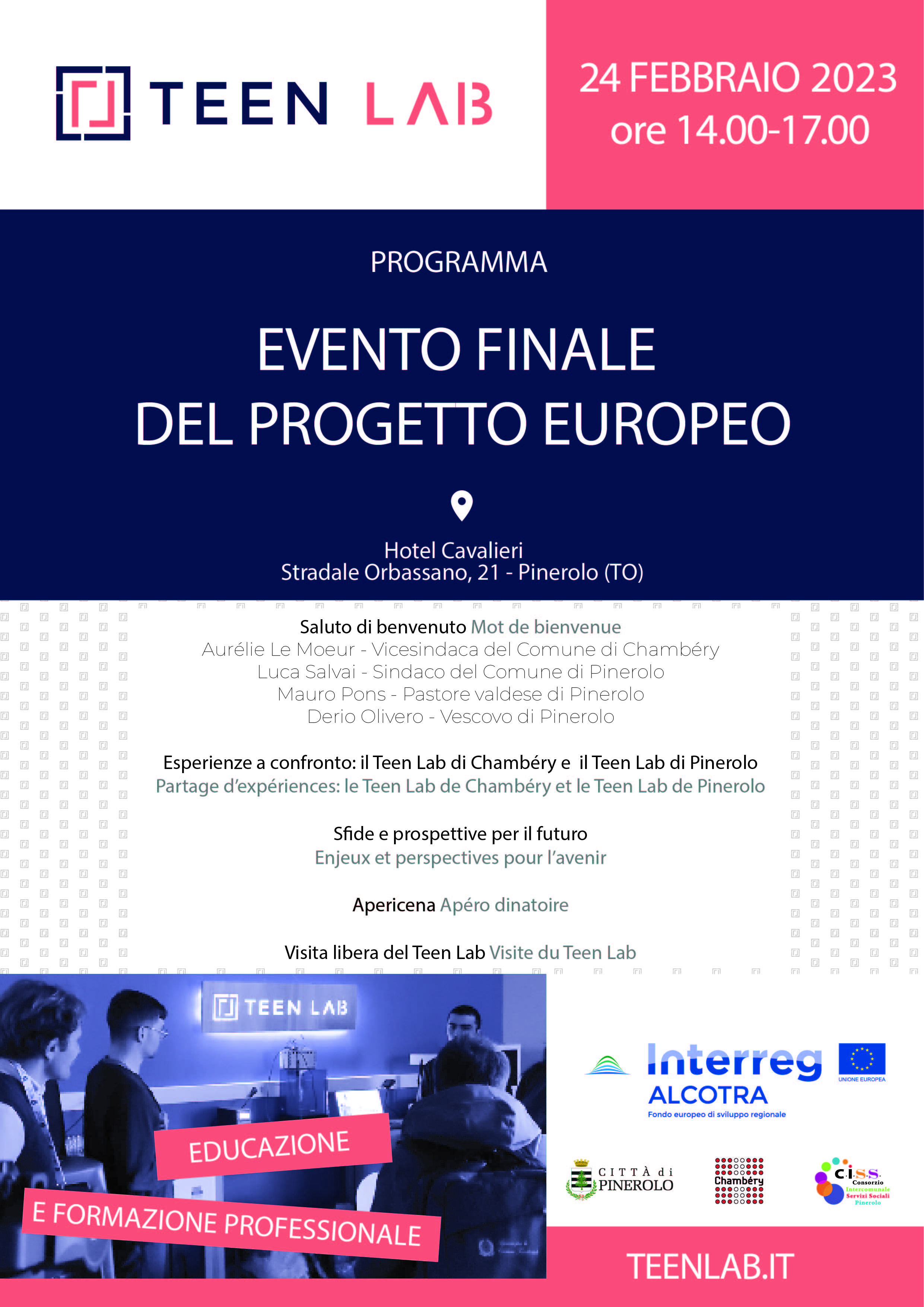 programma evento chiusura teen lab pinerolo